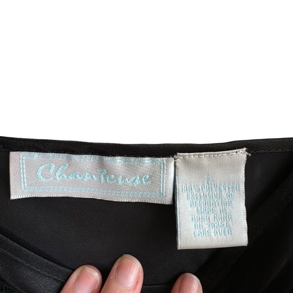 Vintage‎ Charteuse Black Slip Women’s Size Large - Picture 8 of 9